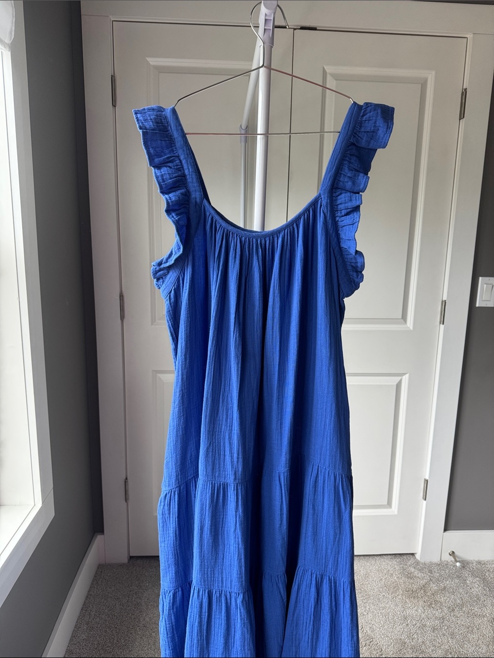 Caslon Royal Blue Maxi Dress with Ruffle Straps